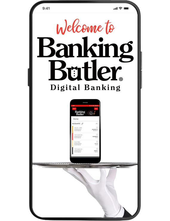 Banking Butler on a mobile phone