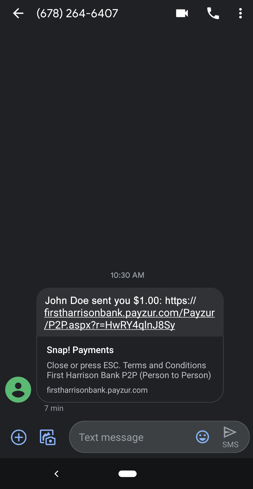 How-To Services - Snap Payments Text Received
