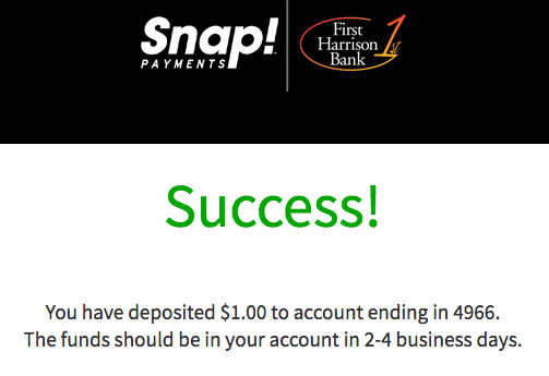 How-To Services - Snap Payments Successfully Received