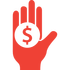 Money in hand icon