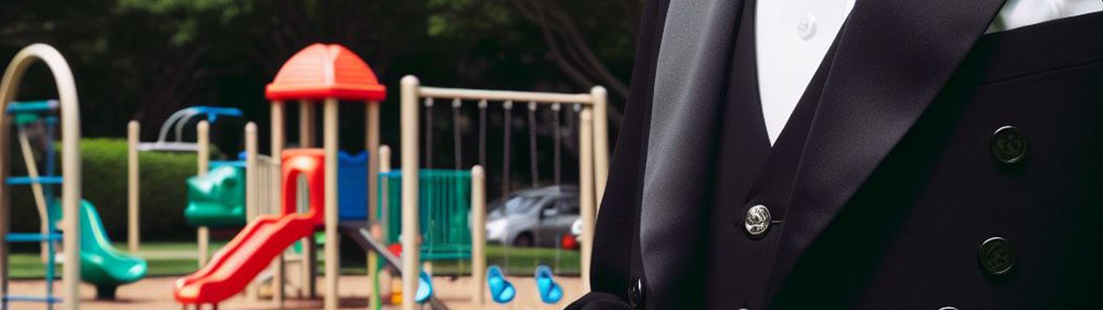 A butler at a playground